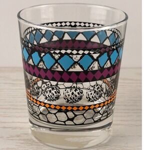 IKEA 4 Piece Tumbler Glass Set Geometric‎ Pattern Tribal Design